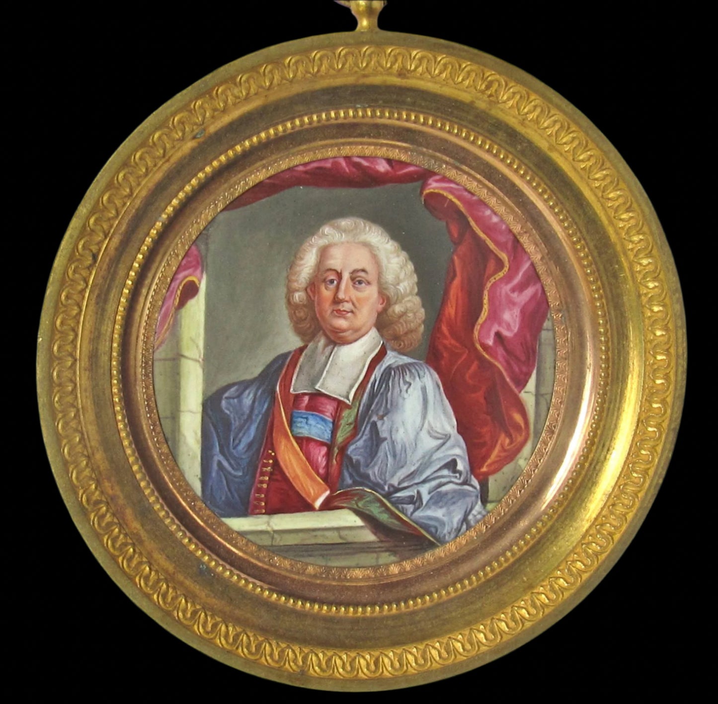 Enamel Portrait Miniature of a Cardinal