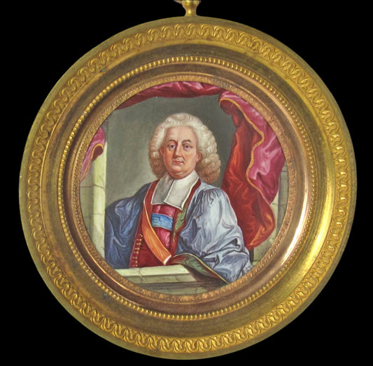 Enamel Portrait Miniature of a Cardinal