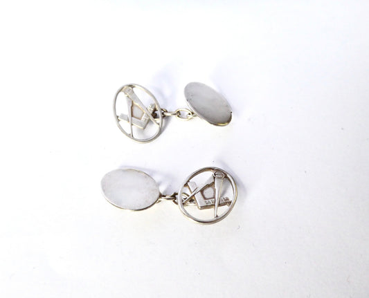 Masonic Silver Cufflinks