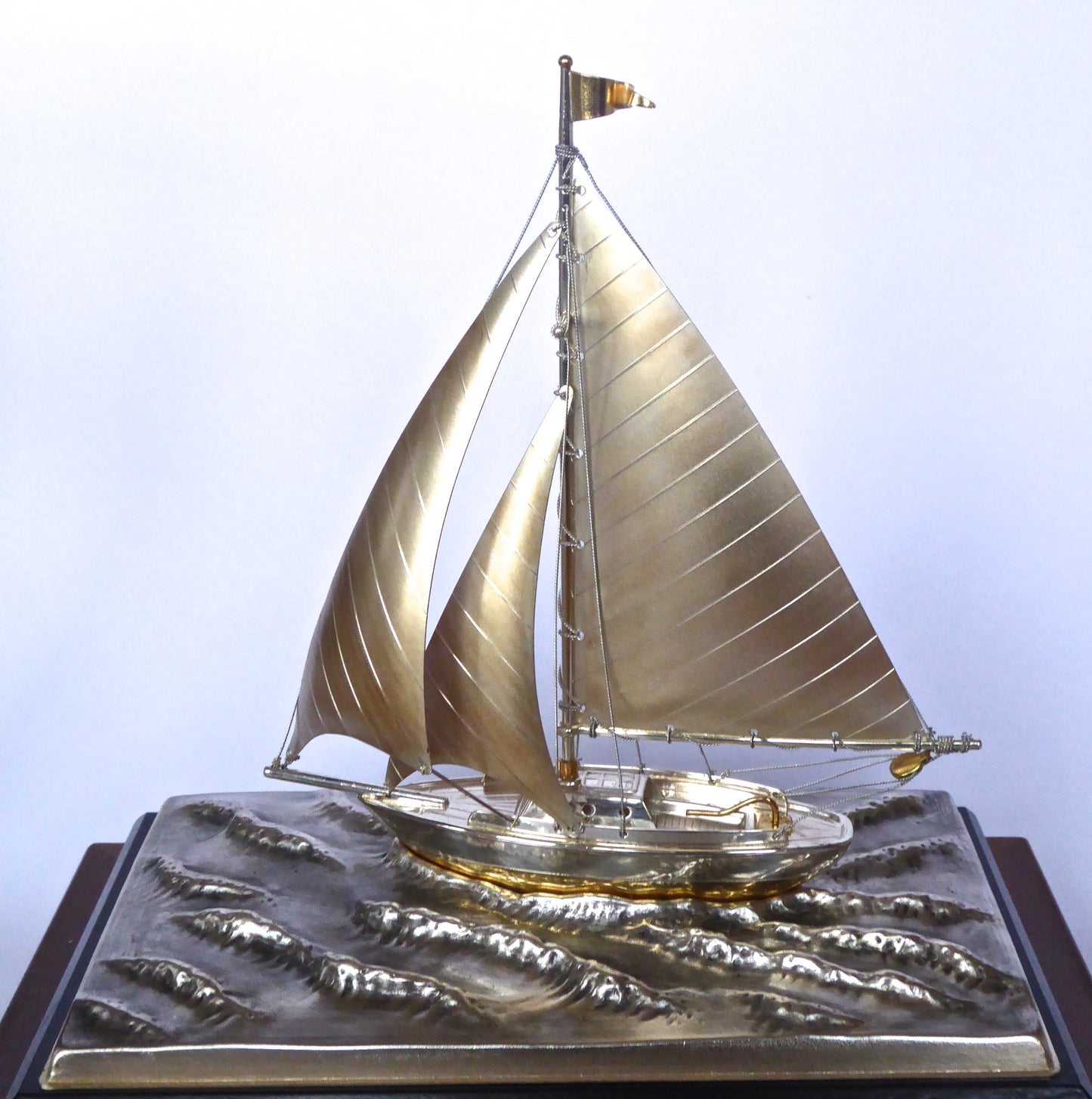 Silver Model of a Yacht