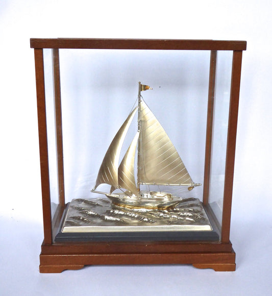Silver Model of a Yacht