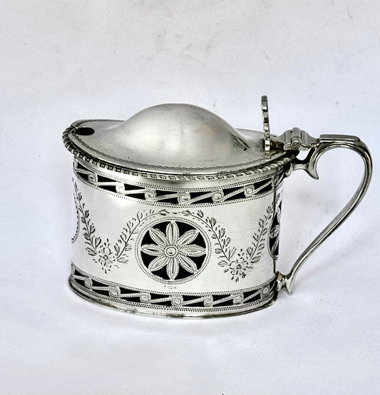 Antique Silver Mustard Pot 1923