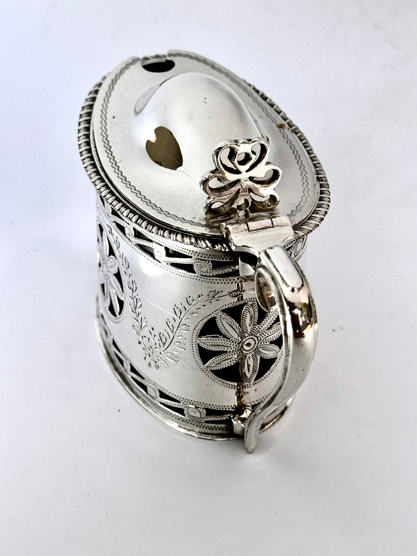Antique Silver Mustard Pot 1923