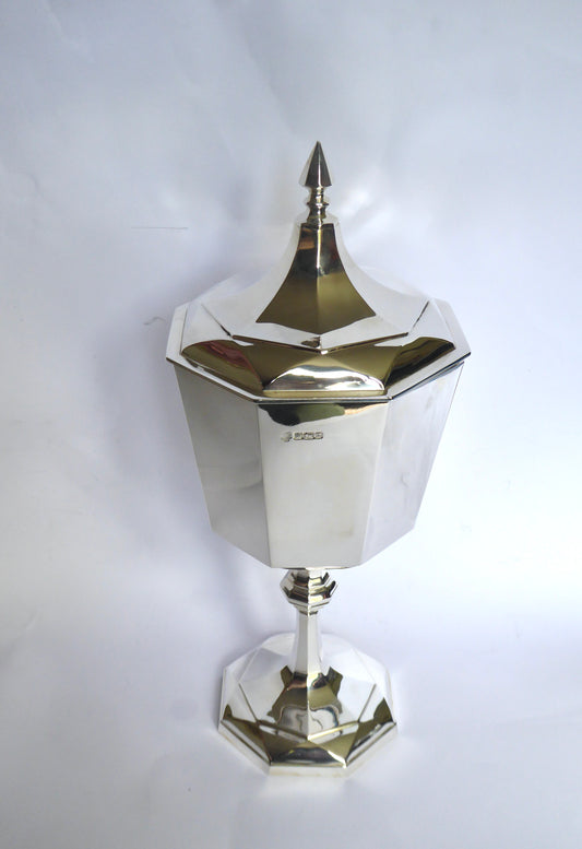 Antique Silver Cup & Cover 1912