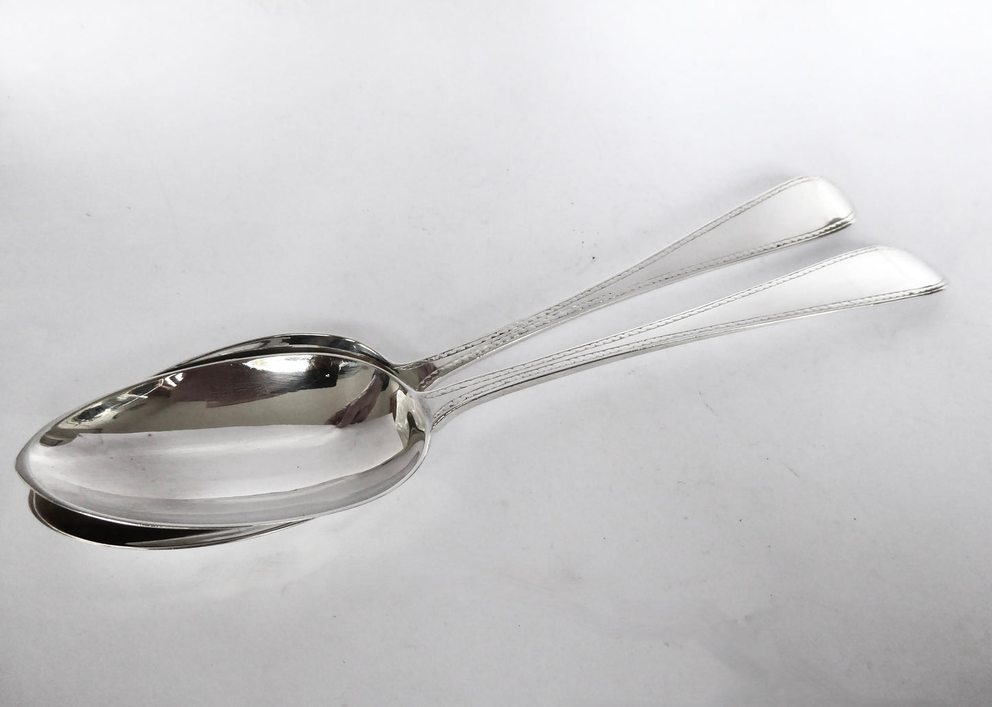 Pair of Bright Cut Tablespoons 1905