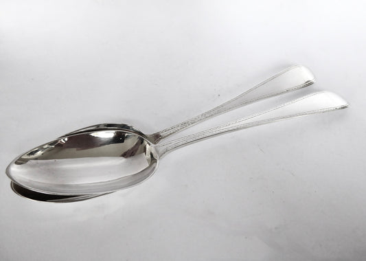 Pair of Bright Cut Tablespoons 1905