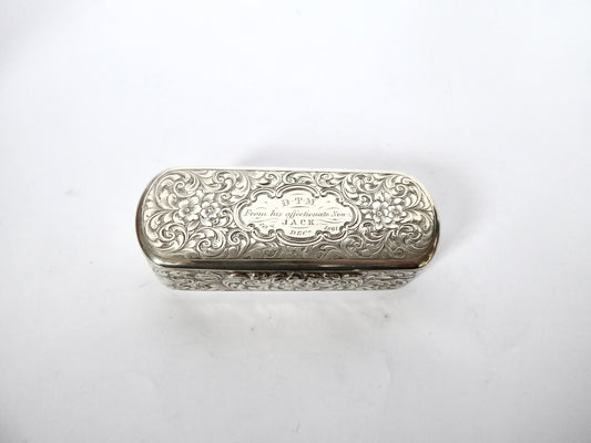 Victorian Silver Snuff Box 1858