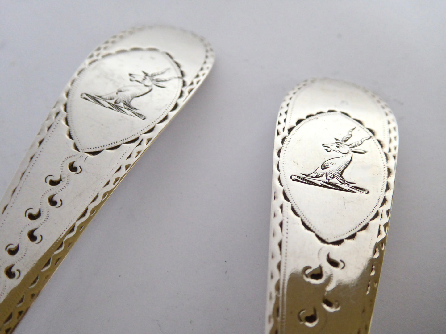 Irish Bright Cut Silver Ladles 1806