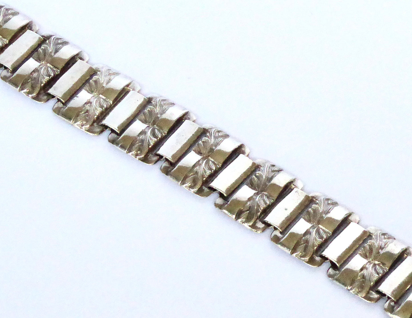 Embossed Silver Bracelet