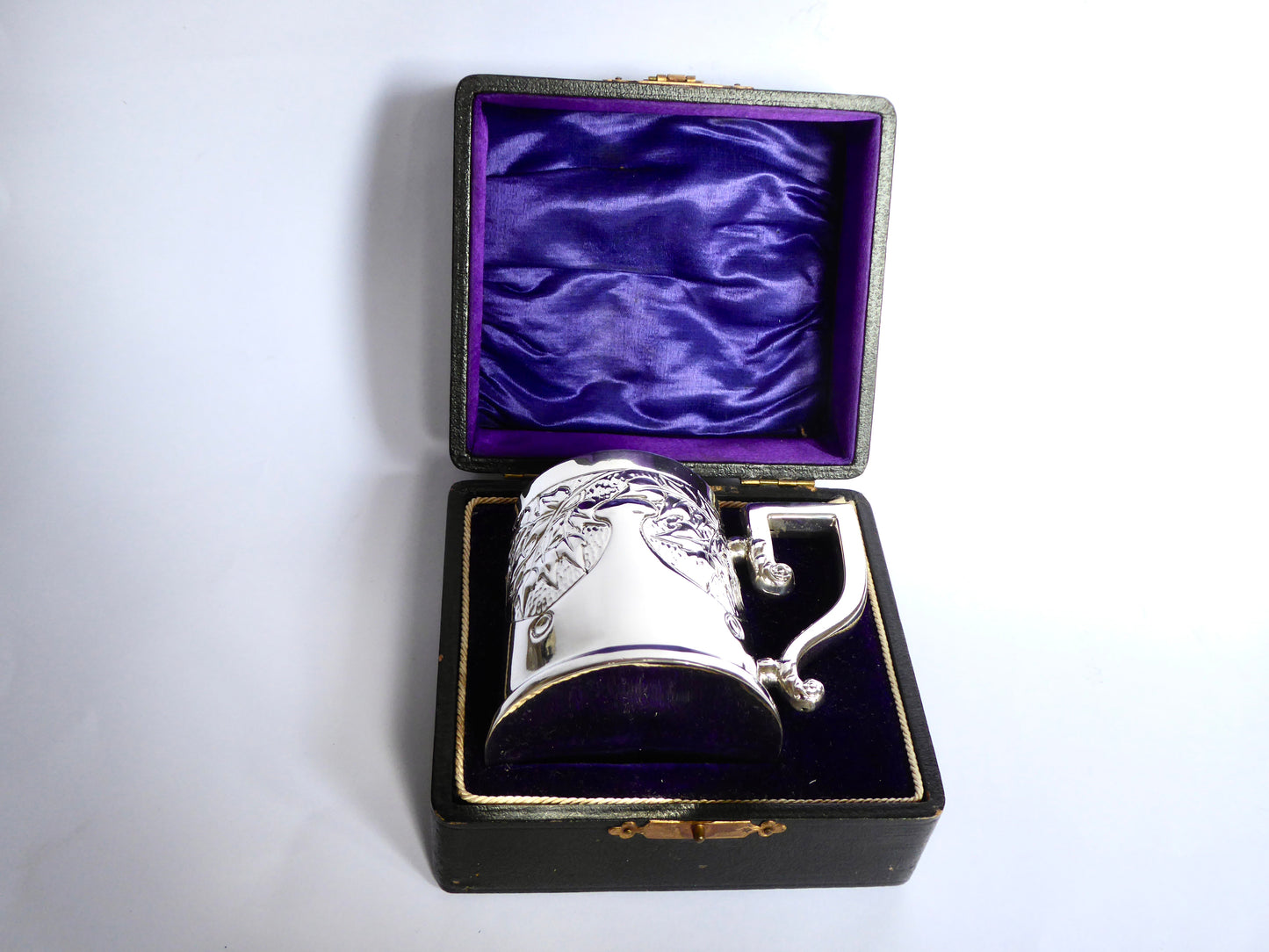 Embossed Silver Christening Mug 1914