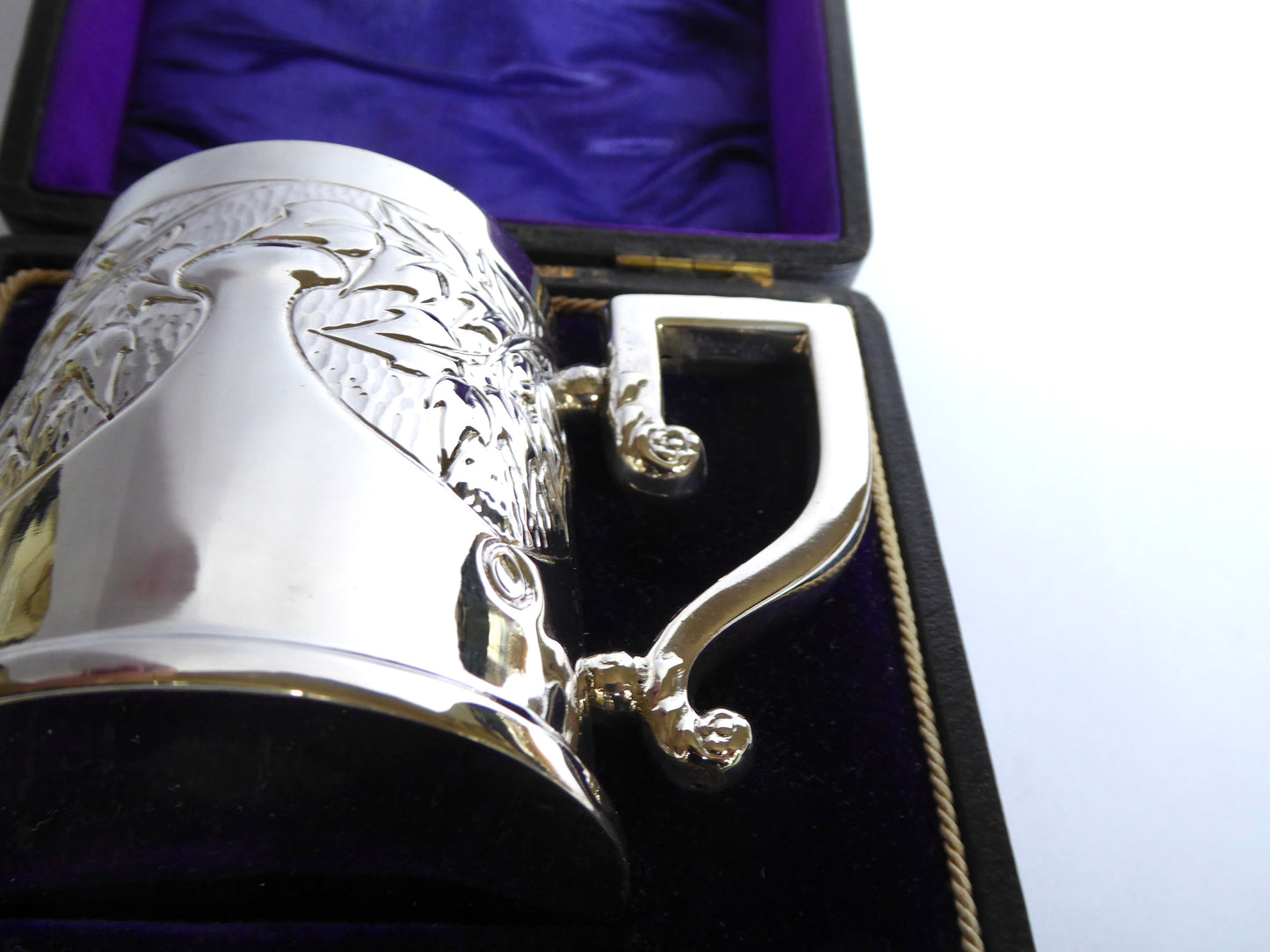Embossed Silver Christening Mug 1914