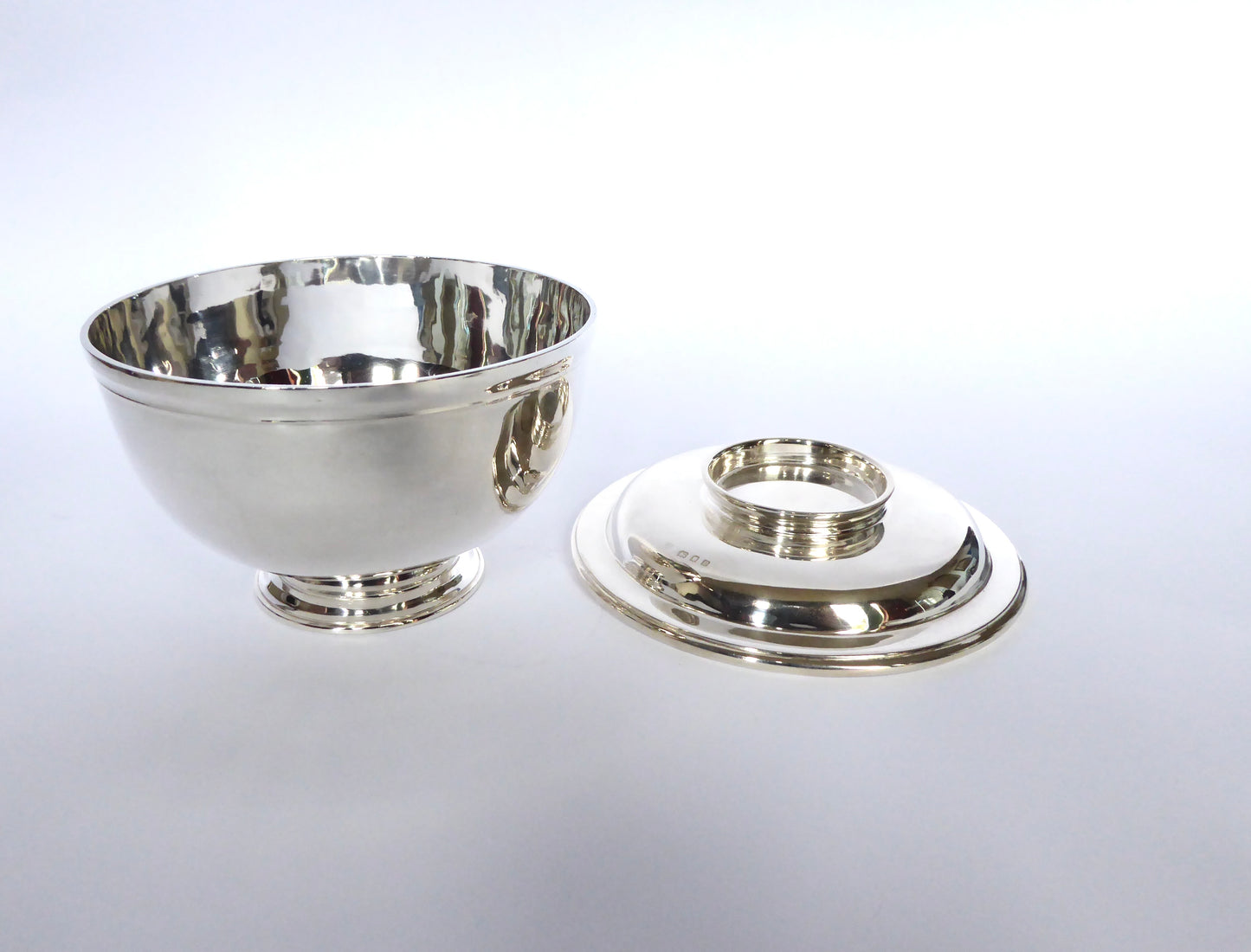 Heavy Silver Bowl & Cover 1930