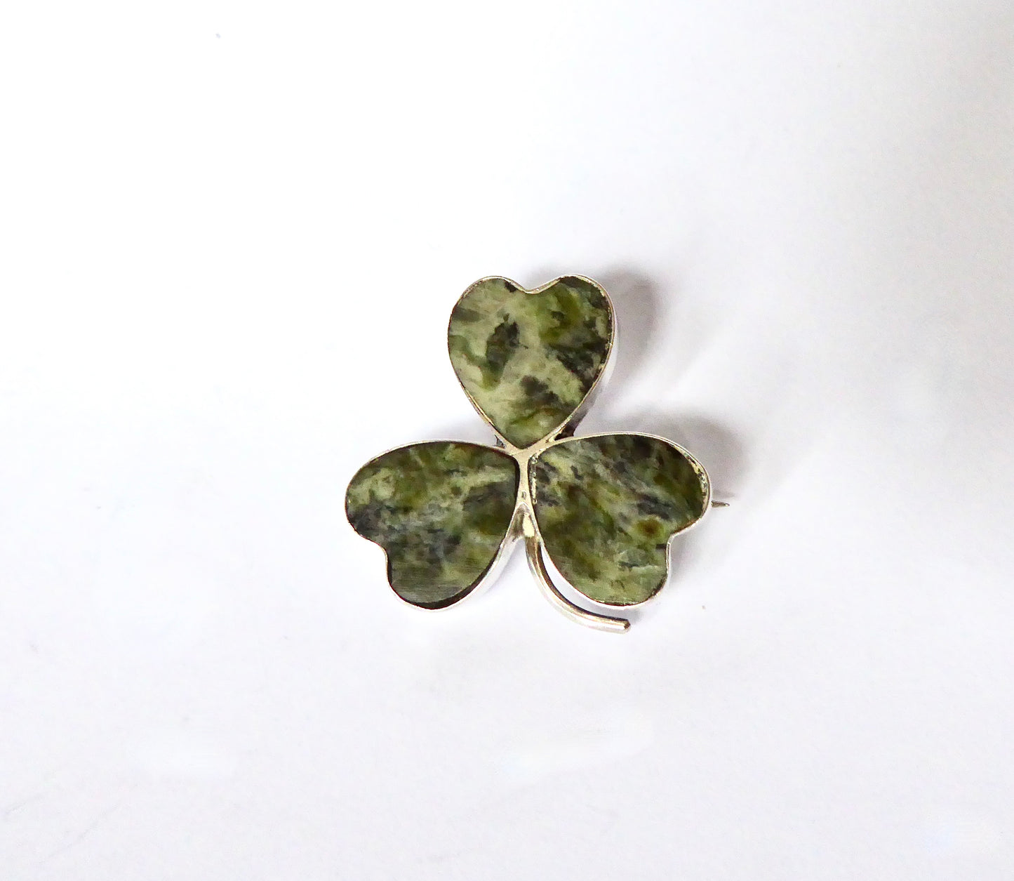 Connemara Marble Shamrock Brooch 1938