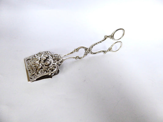 Silver Cake Tongs