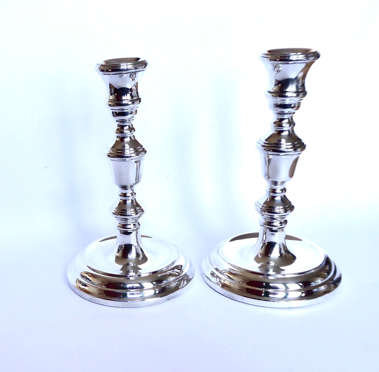 Plain Silver Candlesticks