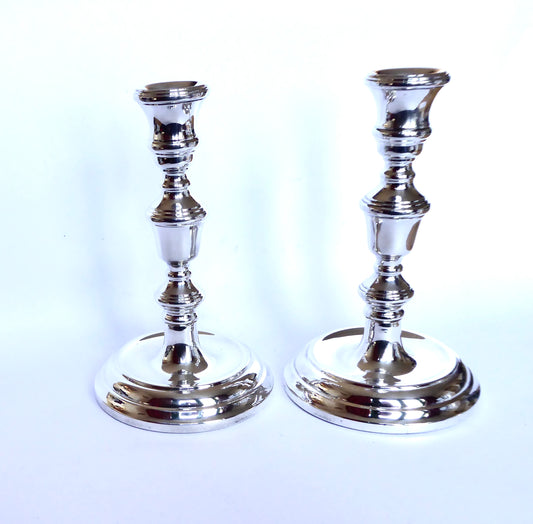 Plain Silver Candlesticks