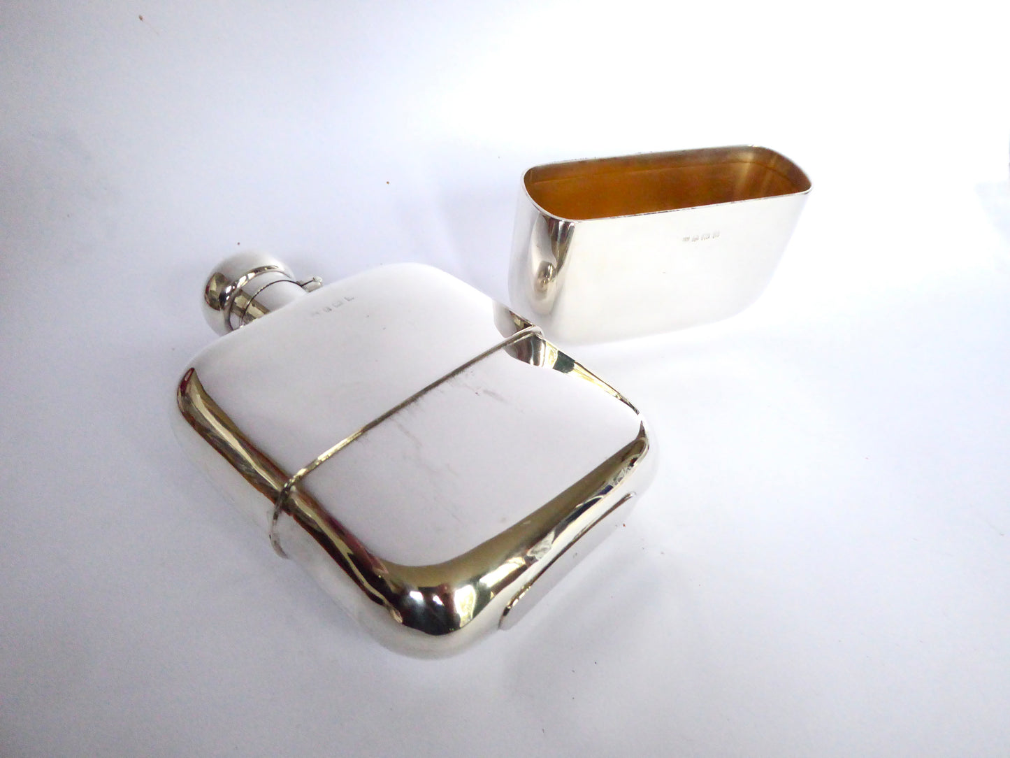 Antique Silver Hip flask 1917