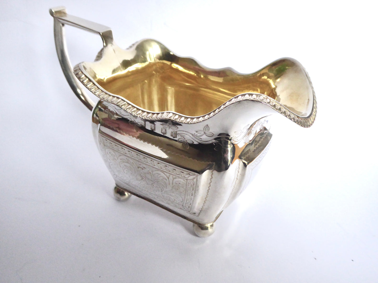 Irish Bright Cut Silver Jug 1815