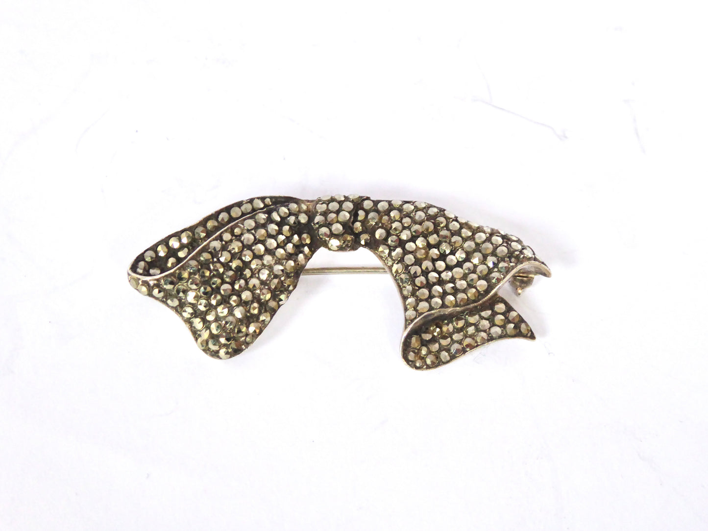 Marcasite Bow Brooch