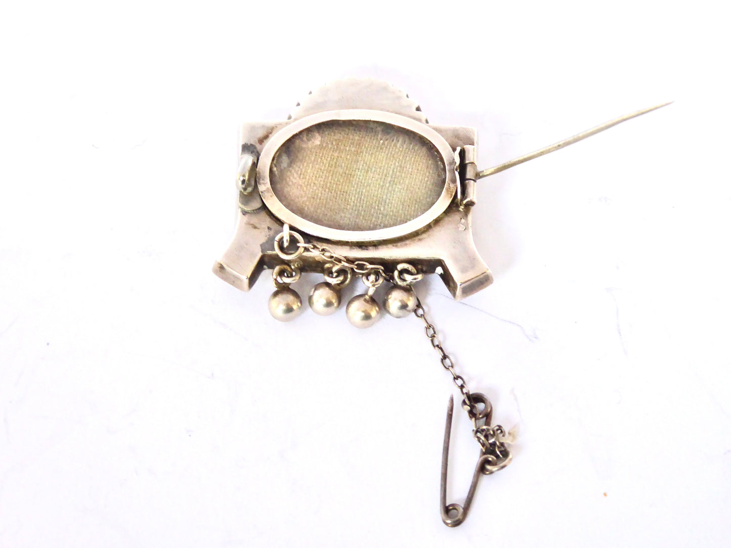 Engraved Victorian Silver Brooch