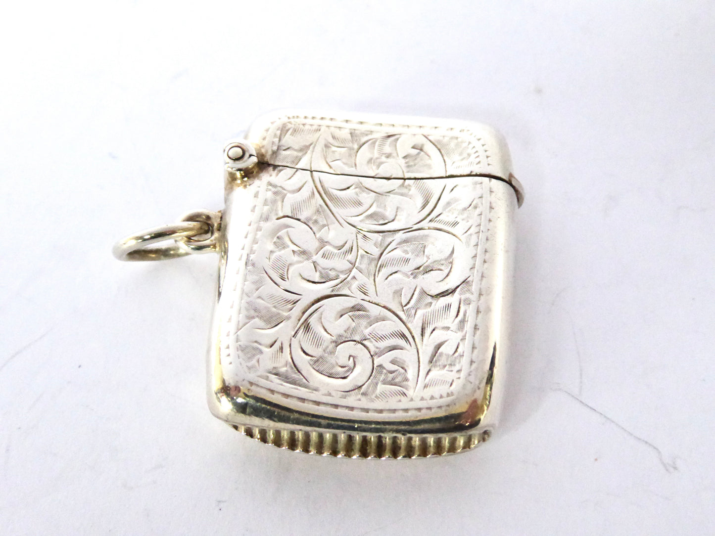 Antique Silver Vesta Case 1912