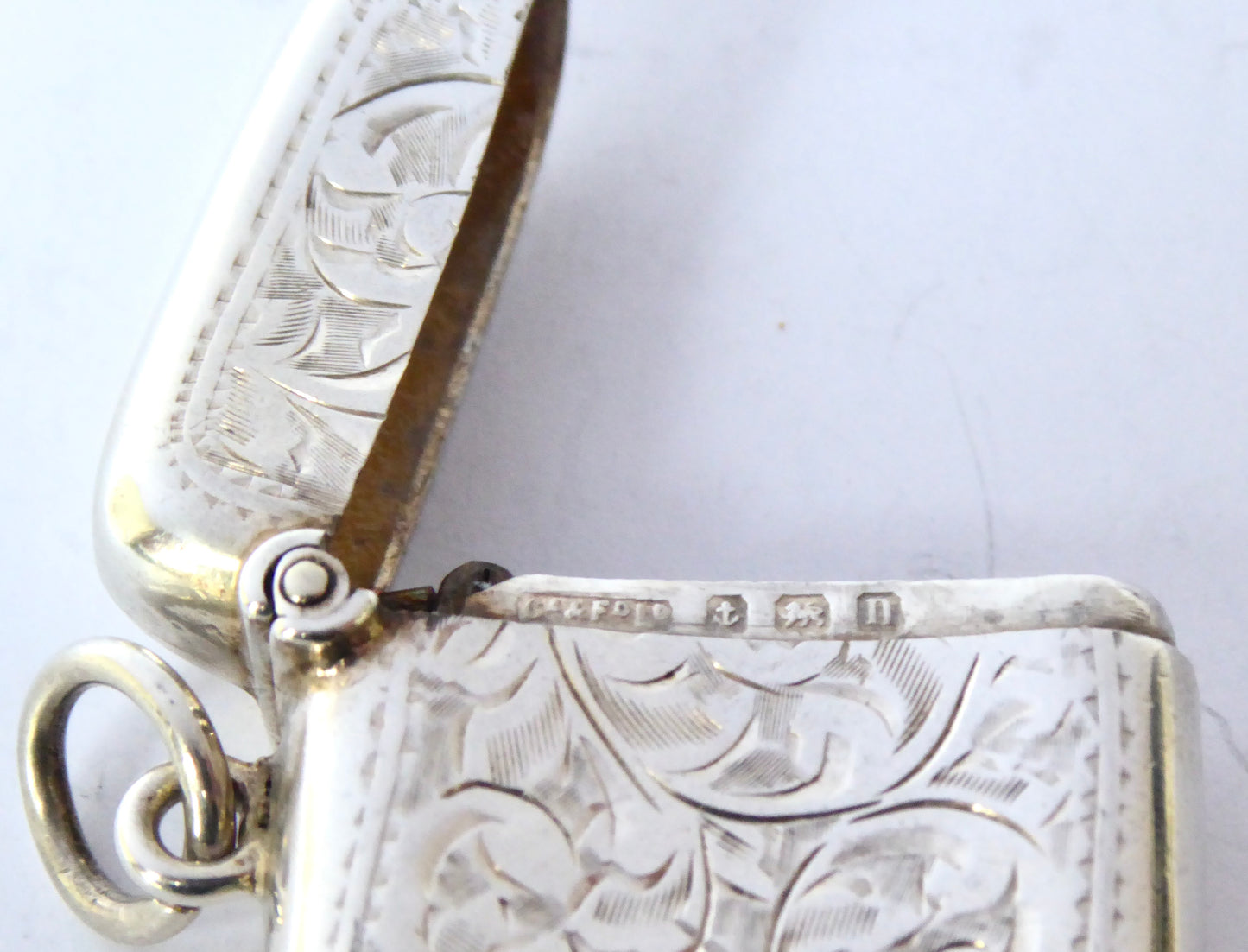 Antique Silver Vesta Case 1912