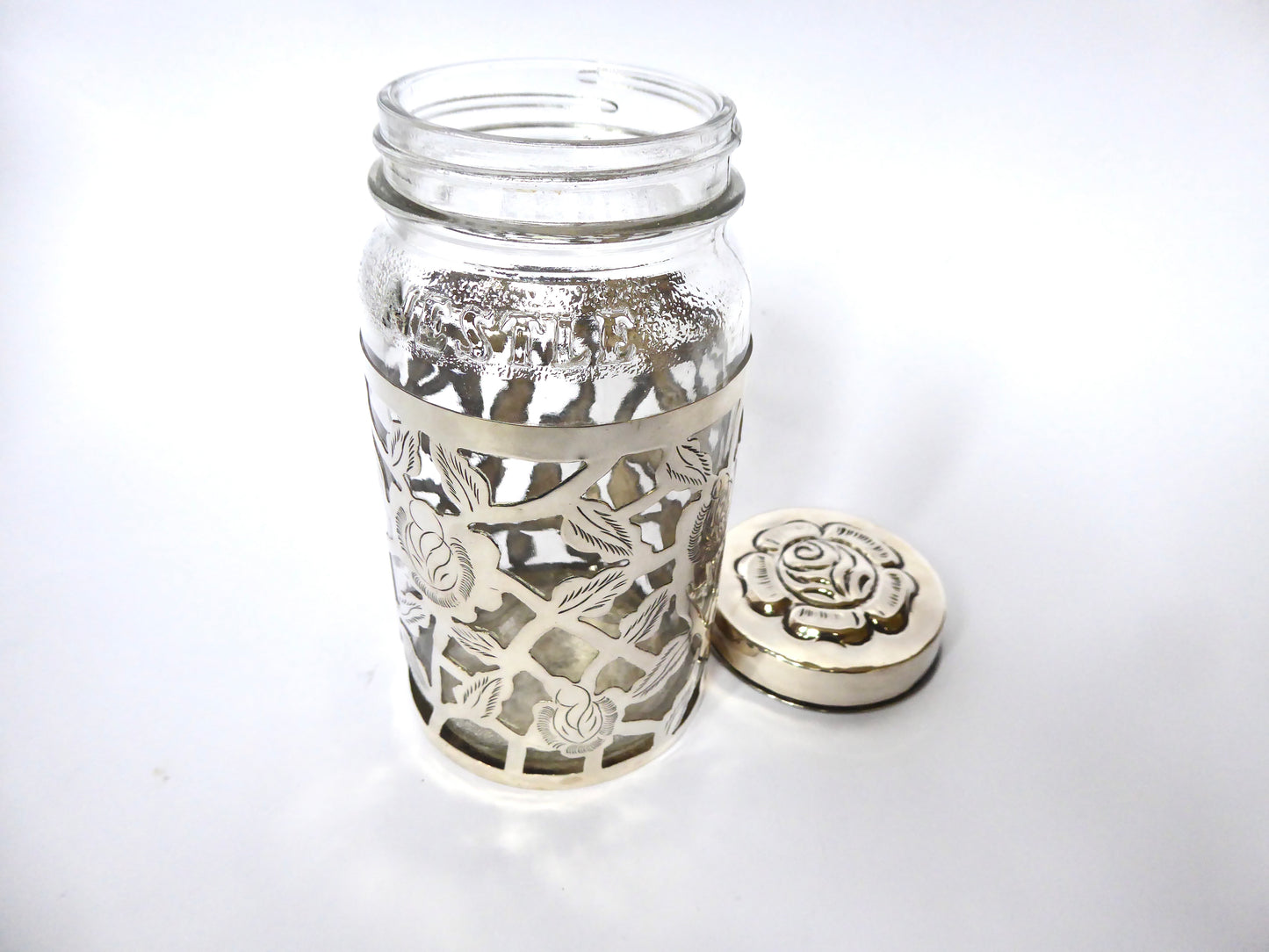 Silver Mounted Nestle Coffee Jar