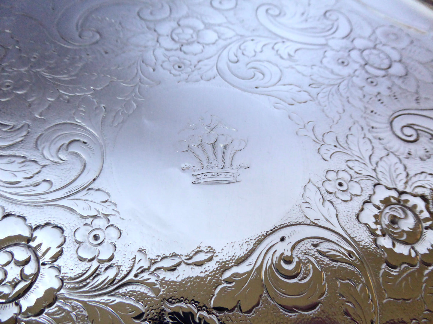 Sheffield Plated Trays - Butler Crest C.1820