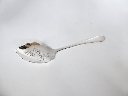 Engraved  Silver Jam spoon 1905