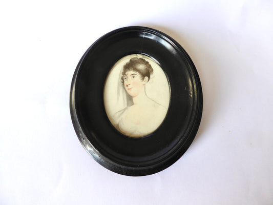 Oval Portrait Miniature C. 1820