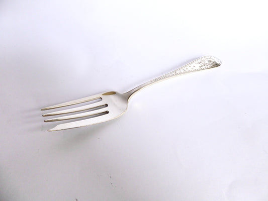 Bright Cut Silver Serving Fork