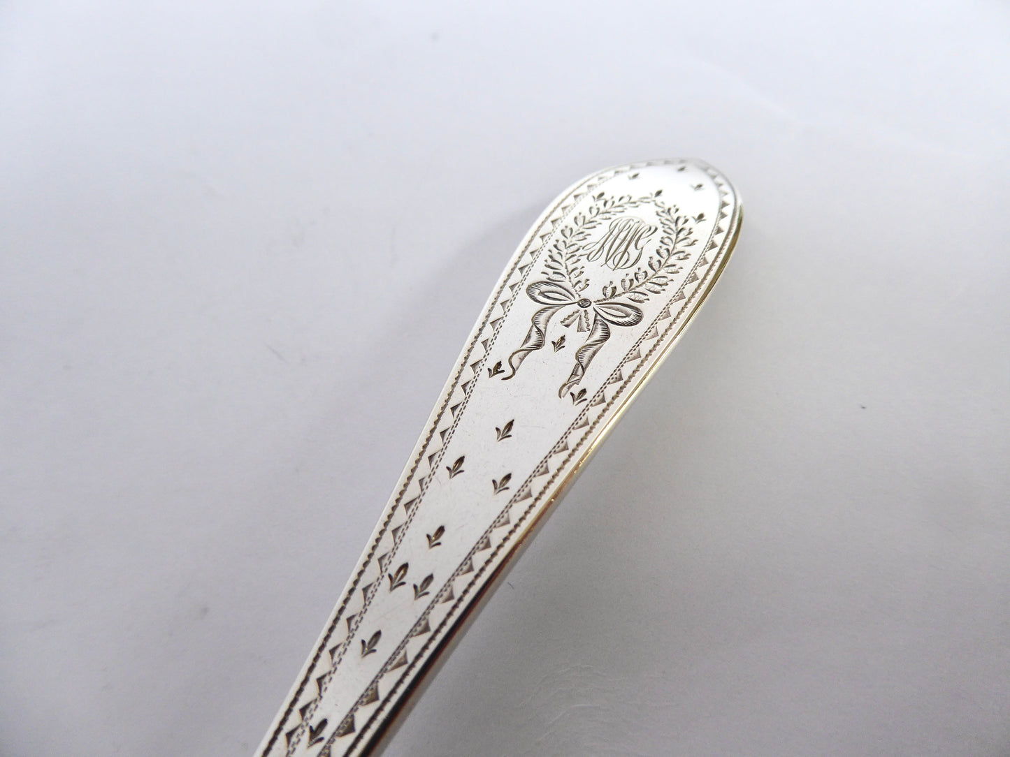 Bright Cut Silver Serving Fork