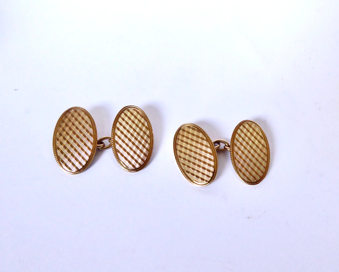 Oval 9ct. Gold Cuff Links 1927