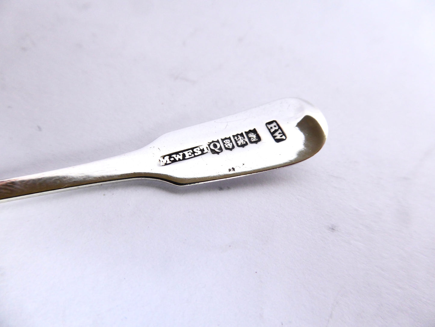 Irish Silver Salt Spoon 1812