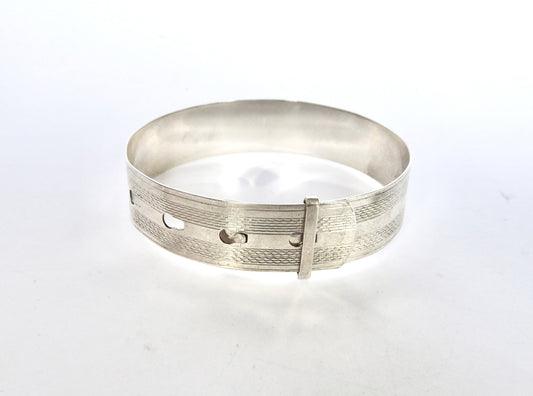 Art Deco Silver Bangle