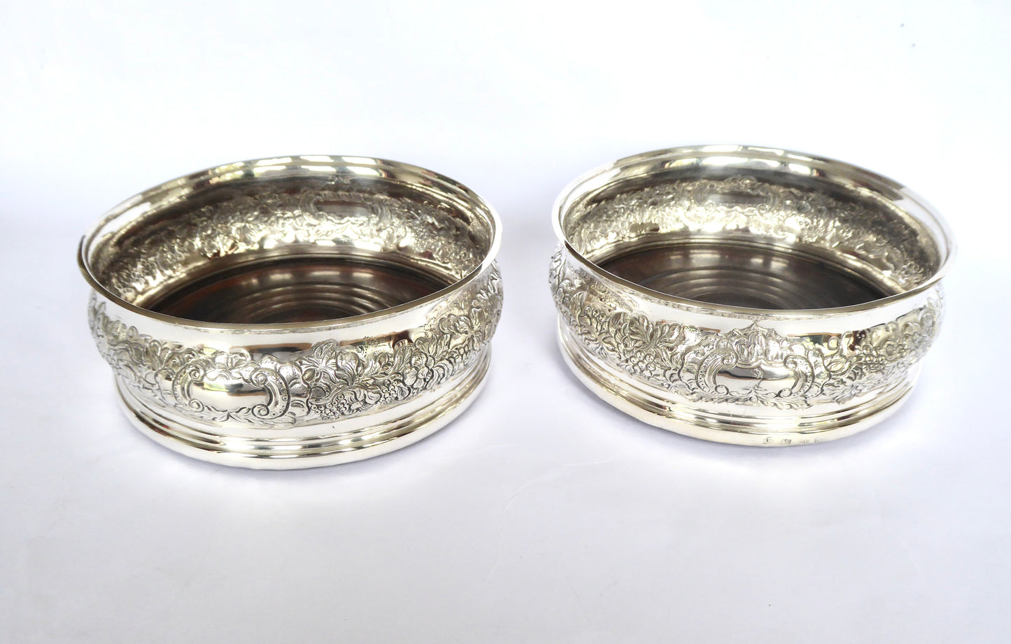 Georgian Irish Silver Wine Coasters 1807