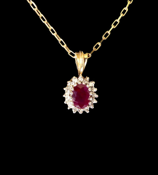 Ruby & Damond Pendant