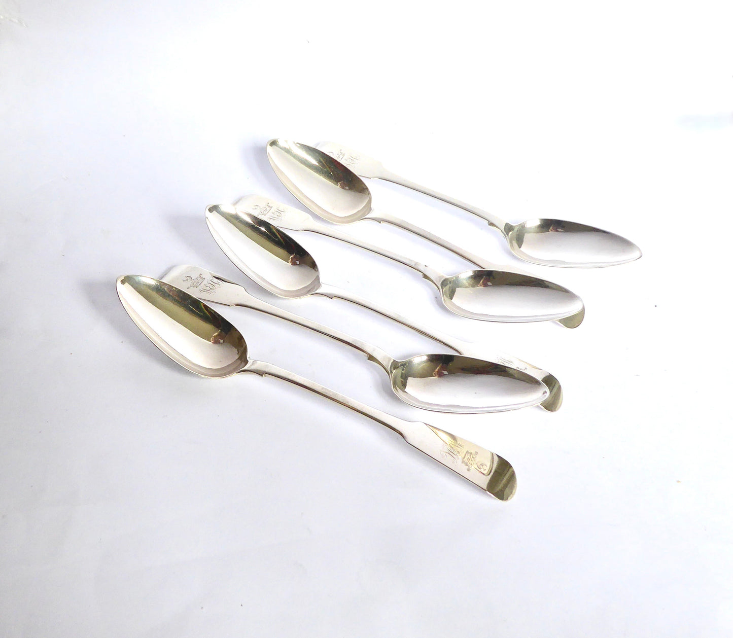 Irish Silver Dessert Spoons 1830