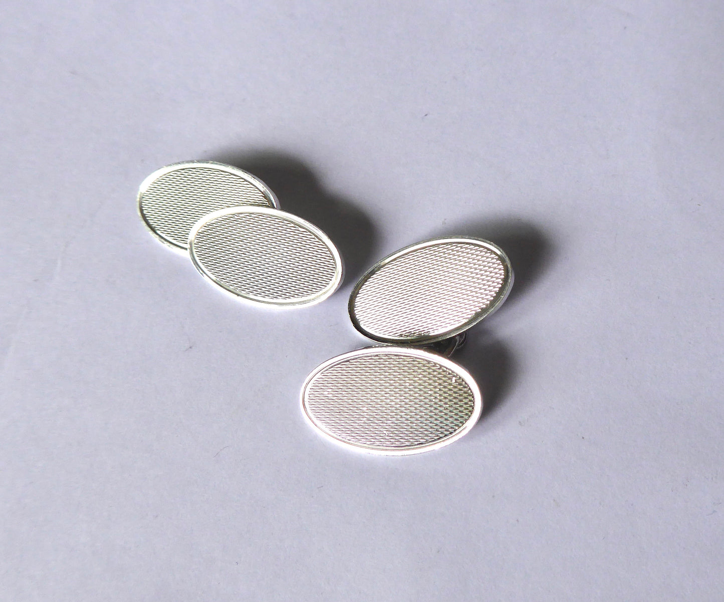 Oval Silver Cufflinks