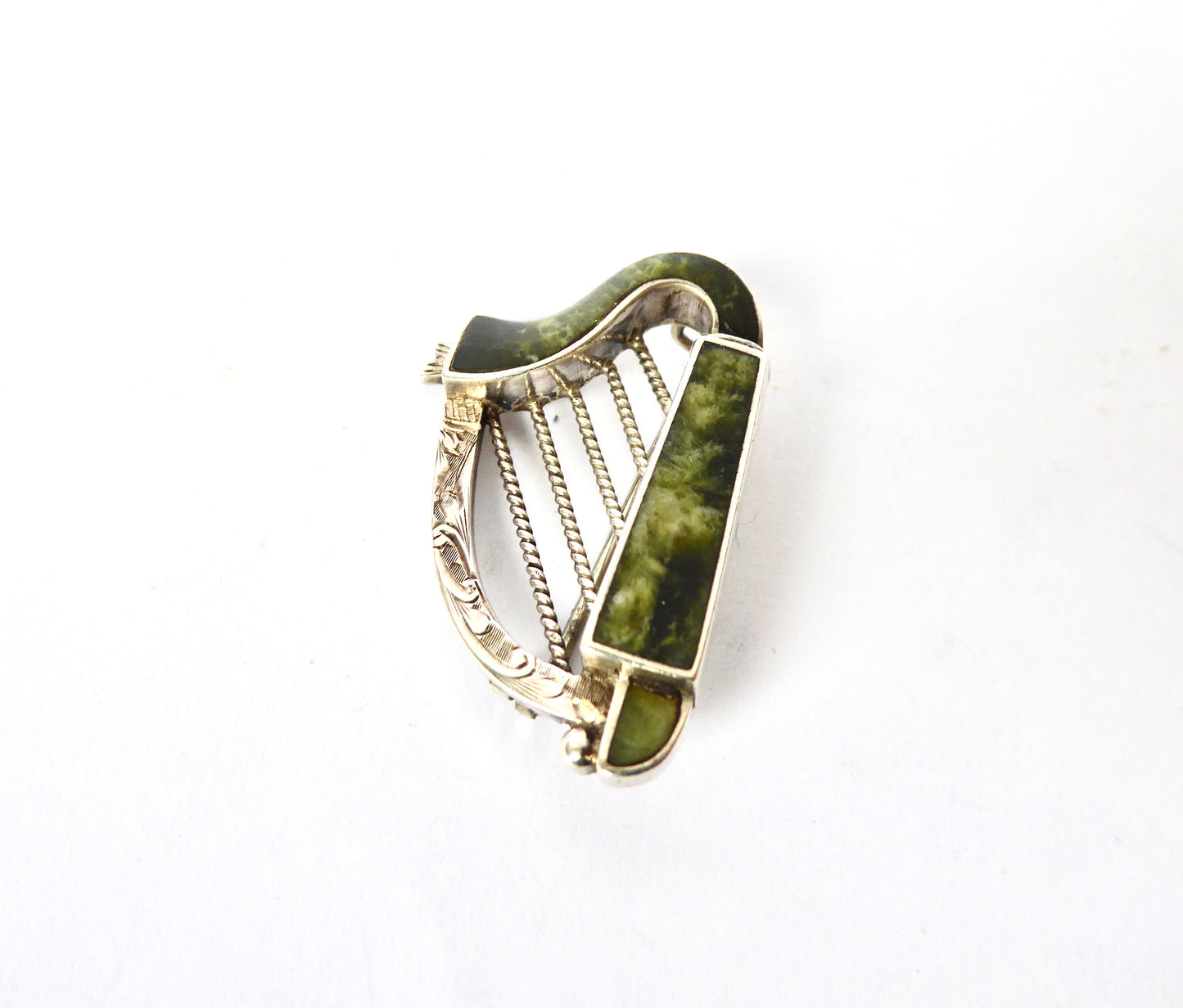 Antique Harp Brooch