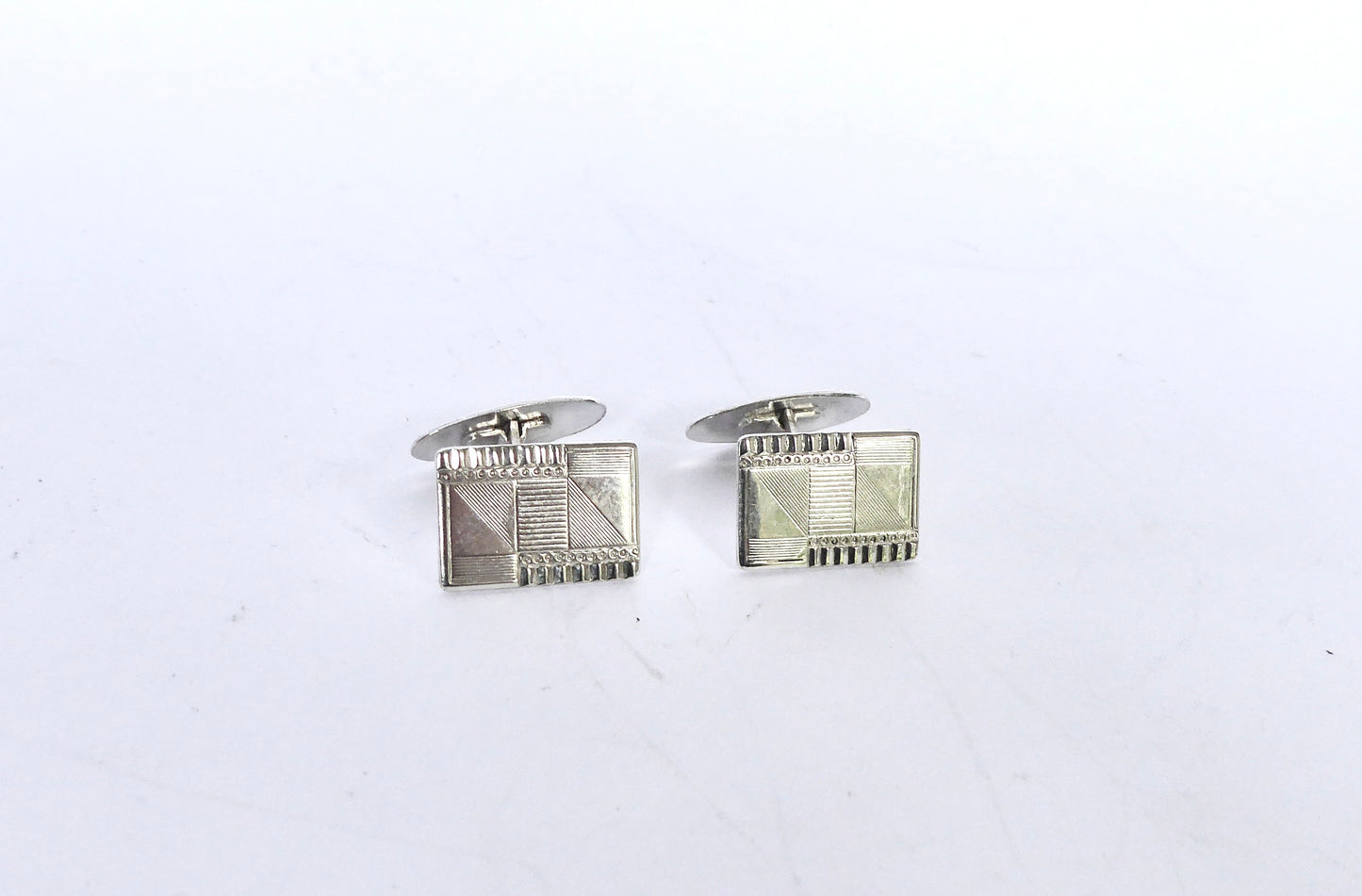Rectangular Silver Cufflinks