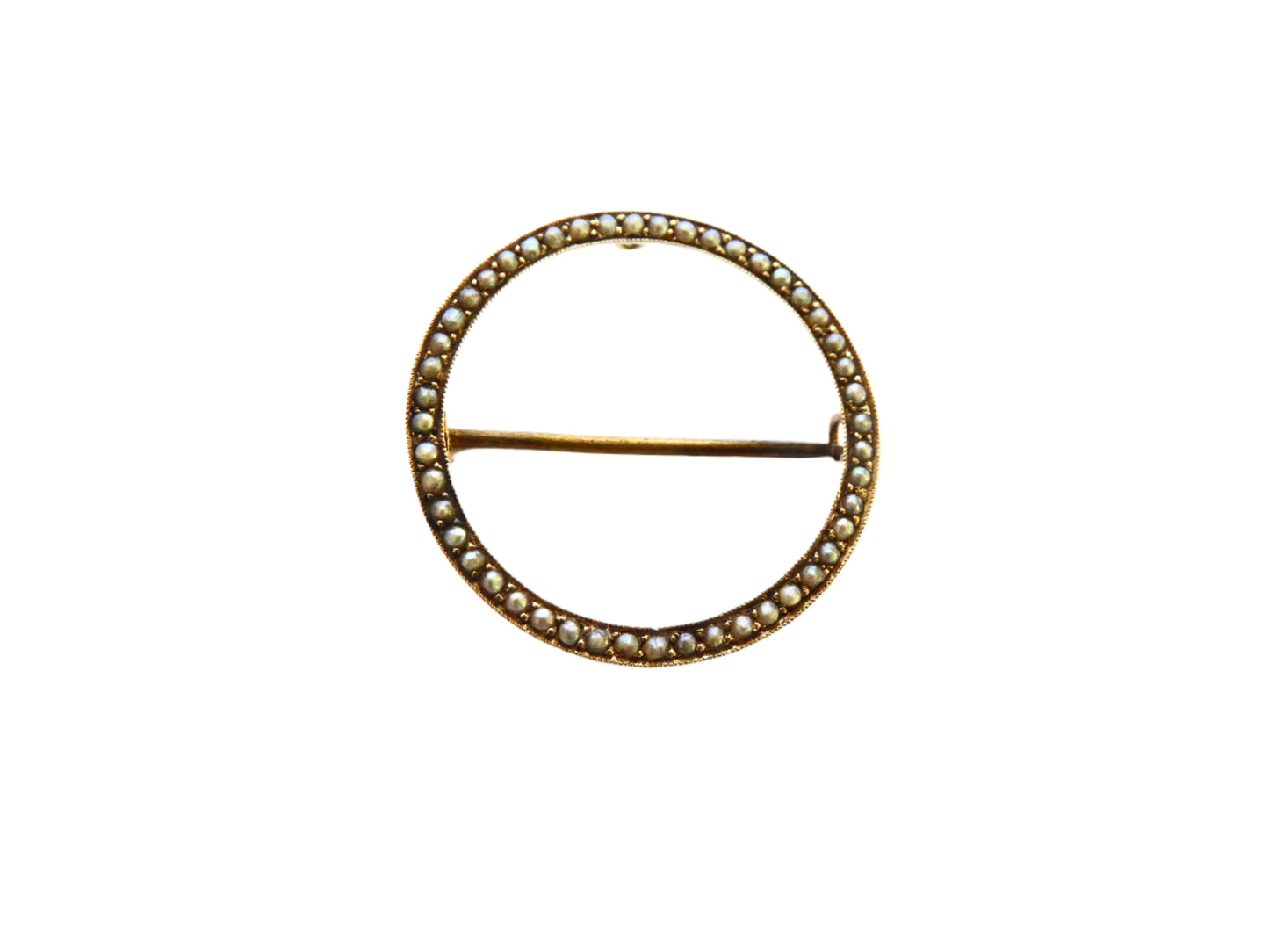 Antique Seed Pearl Brooch