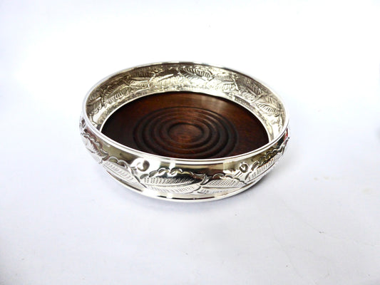 Embossed Silver Wine Coaster 1971