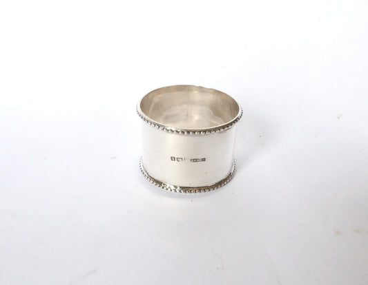 Antique Silver Napkin Ring 1918