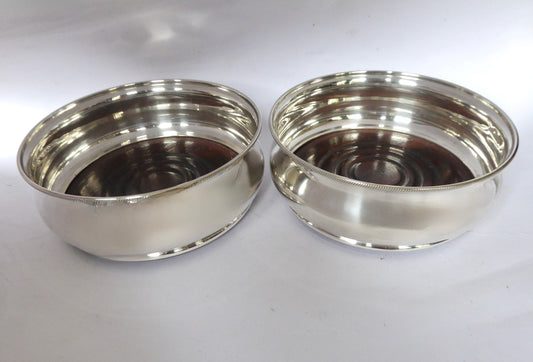 Pair Of Silver Coasters 1971