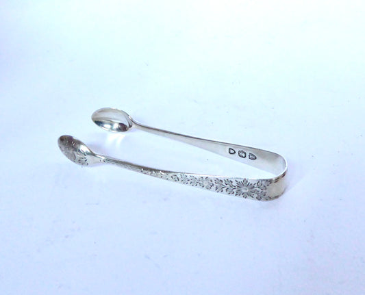 Silver Sugar Tongs 1894