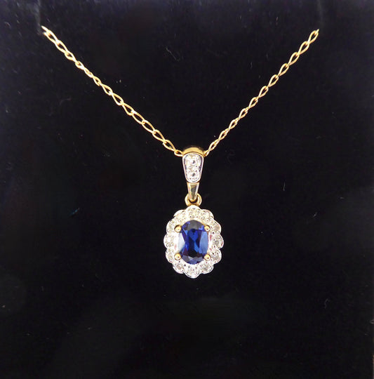 Sapphire & Diamond Pendant