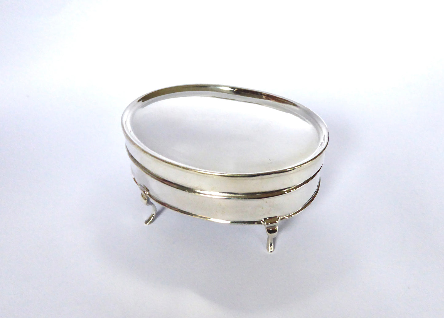 Oval Silver Jewellery Box 1907