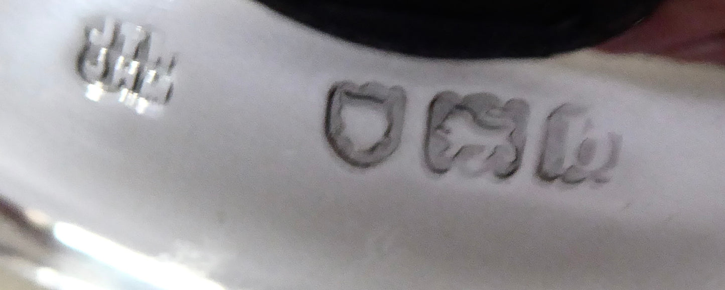 Victorian Silver Lyre Candlesticks 1897