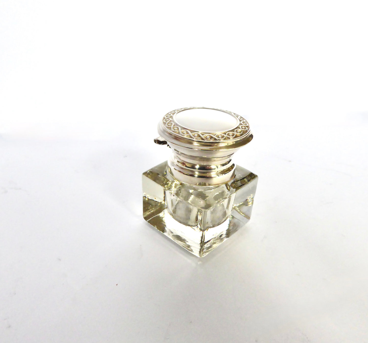 Silver Mounted Inkwell